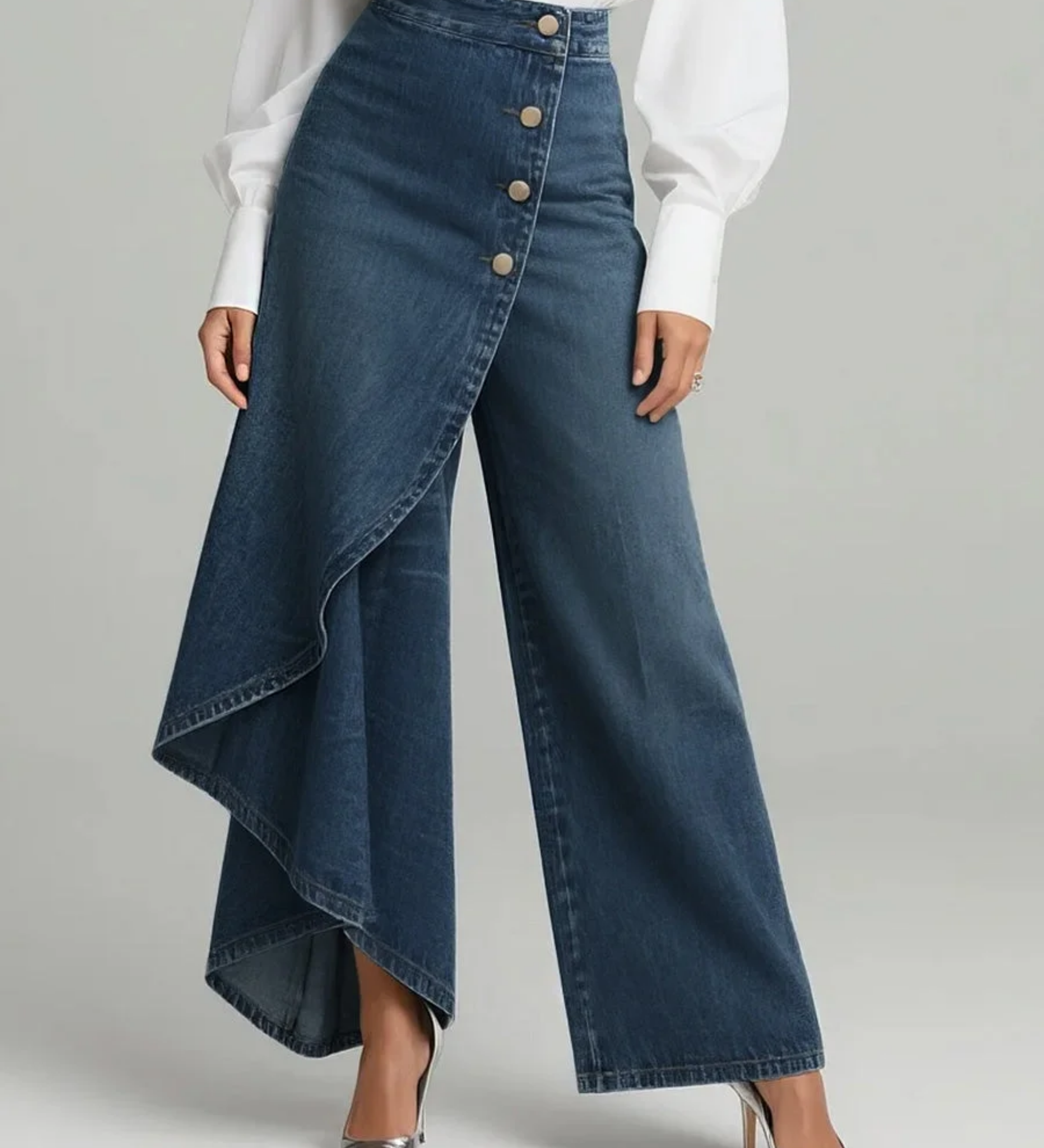 Amélia - Calças de Denim Envolventes