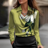 Inês - Blusa de Cetim com Decote