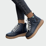 Eduarda - Botas de couro baixo