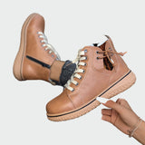 Eduarda - Botas de couro baixo