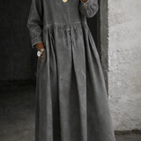 Leonor - Vestido de Denim com Gola Peter Pan