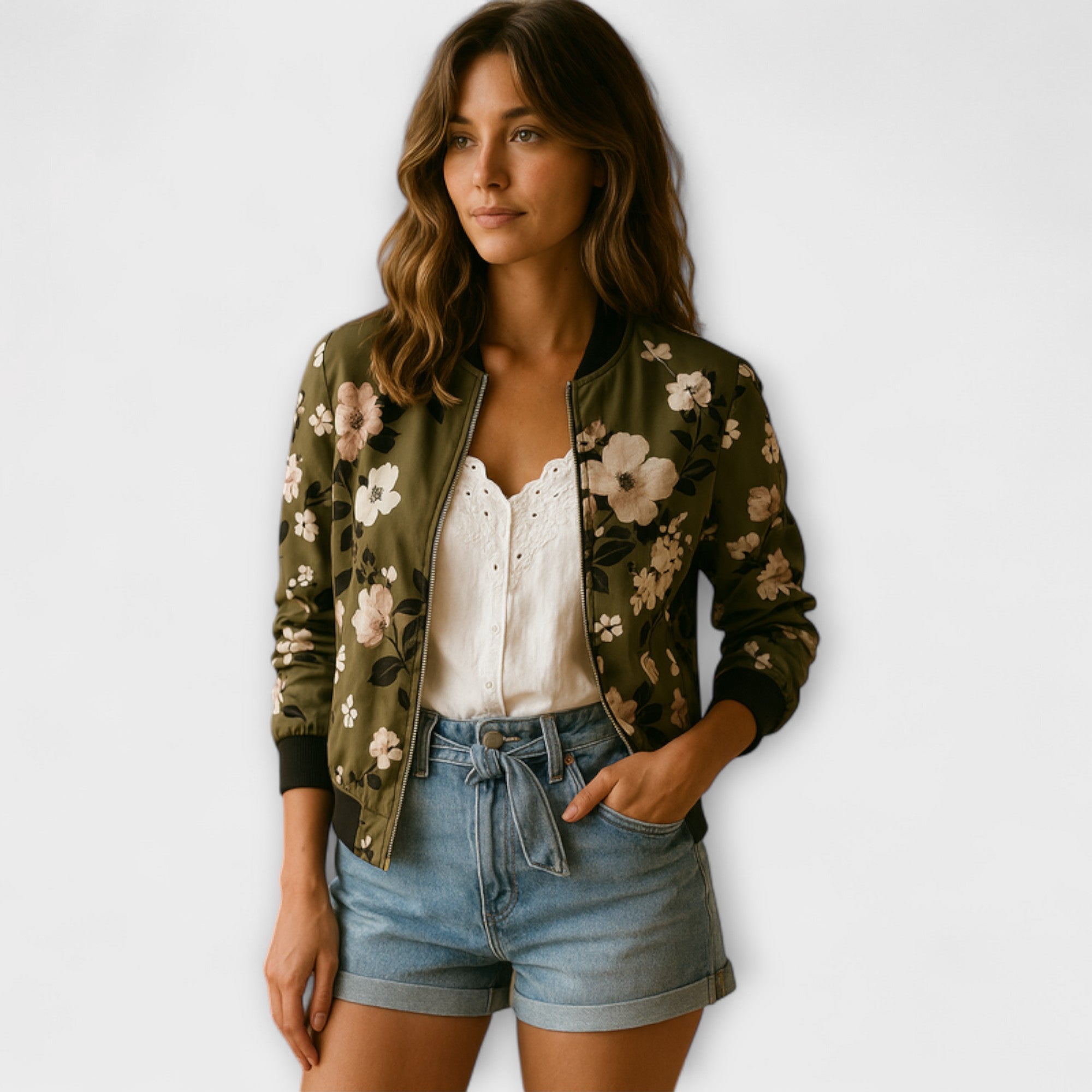 Andreia - Casaco bomber floral