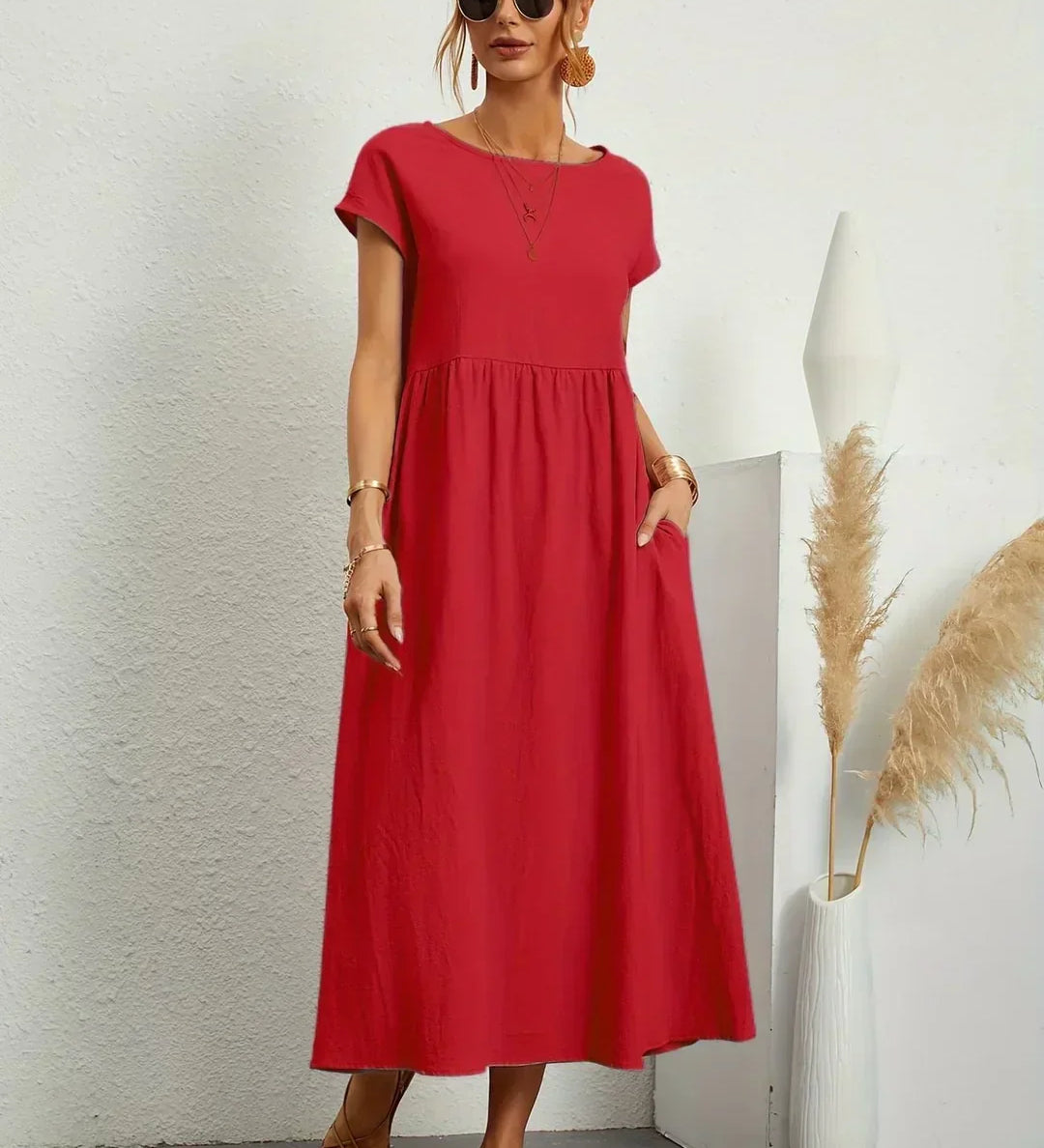 Lucia | Vestido de Algodão com Elegância Descomplicada