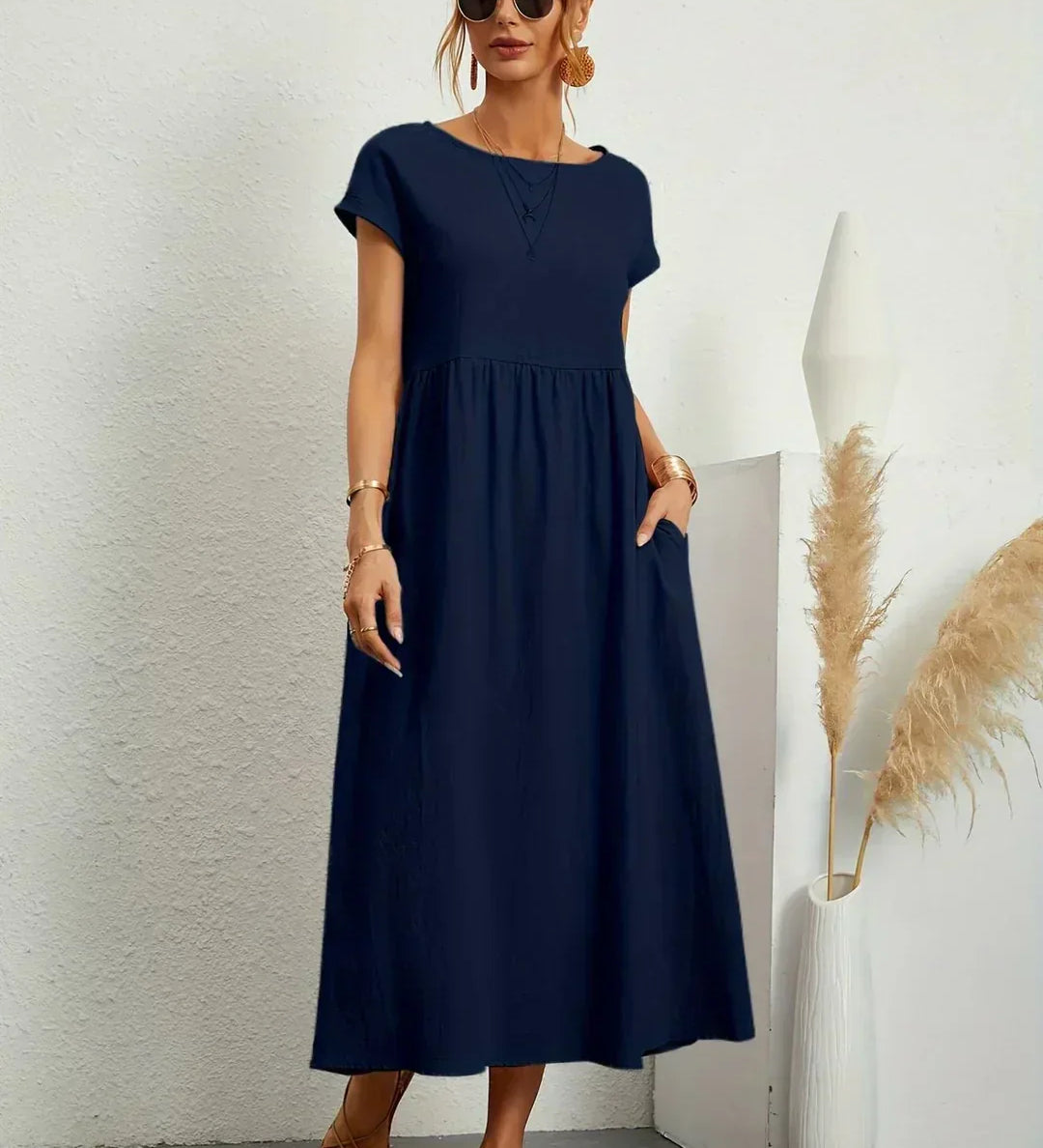 Lucia | Vestido de Algodão com Elegância Descomplicada