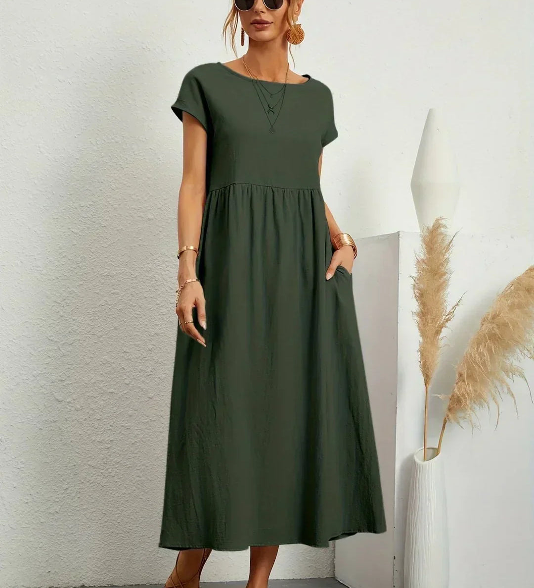 Lucia | Vestido de Algodão com Elegância Descomplicada