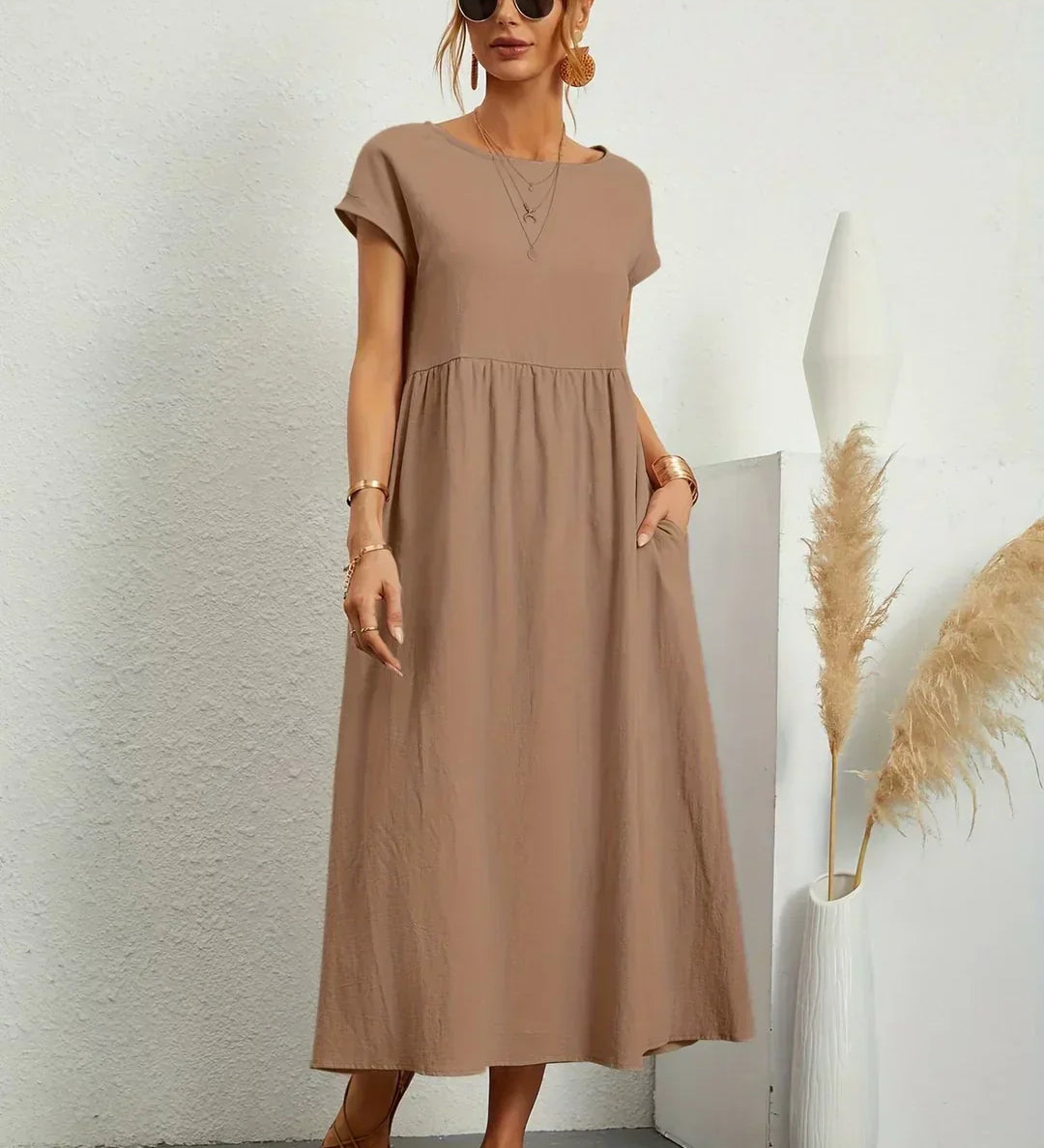 Lucia | Vestido de Algodão com Elegância Descomplicada