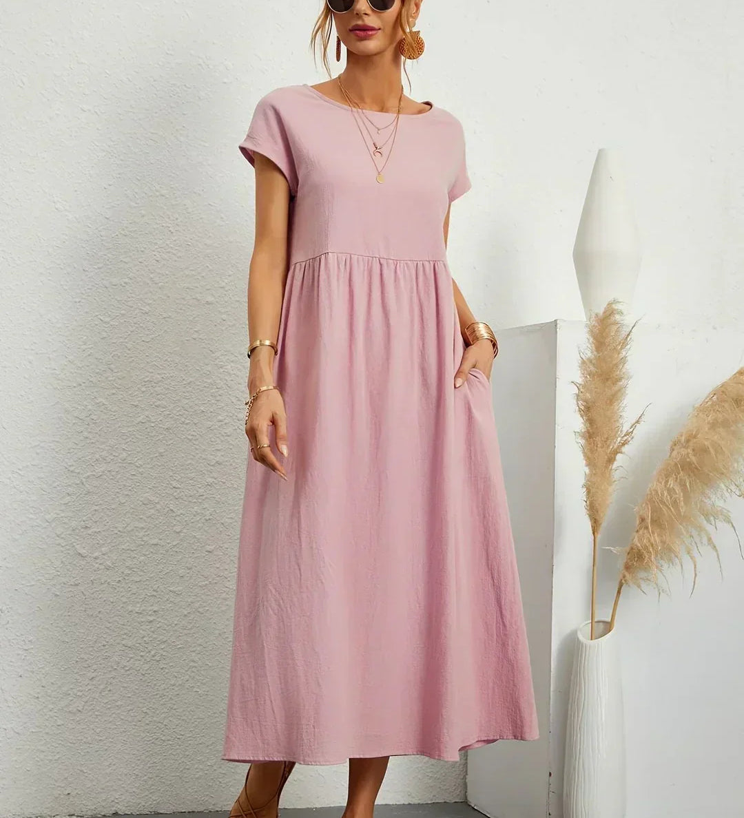 Lucia | Vestido de Algodão com Elegância Descomplicada