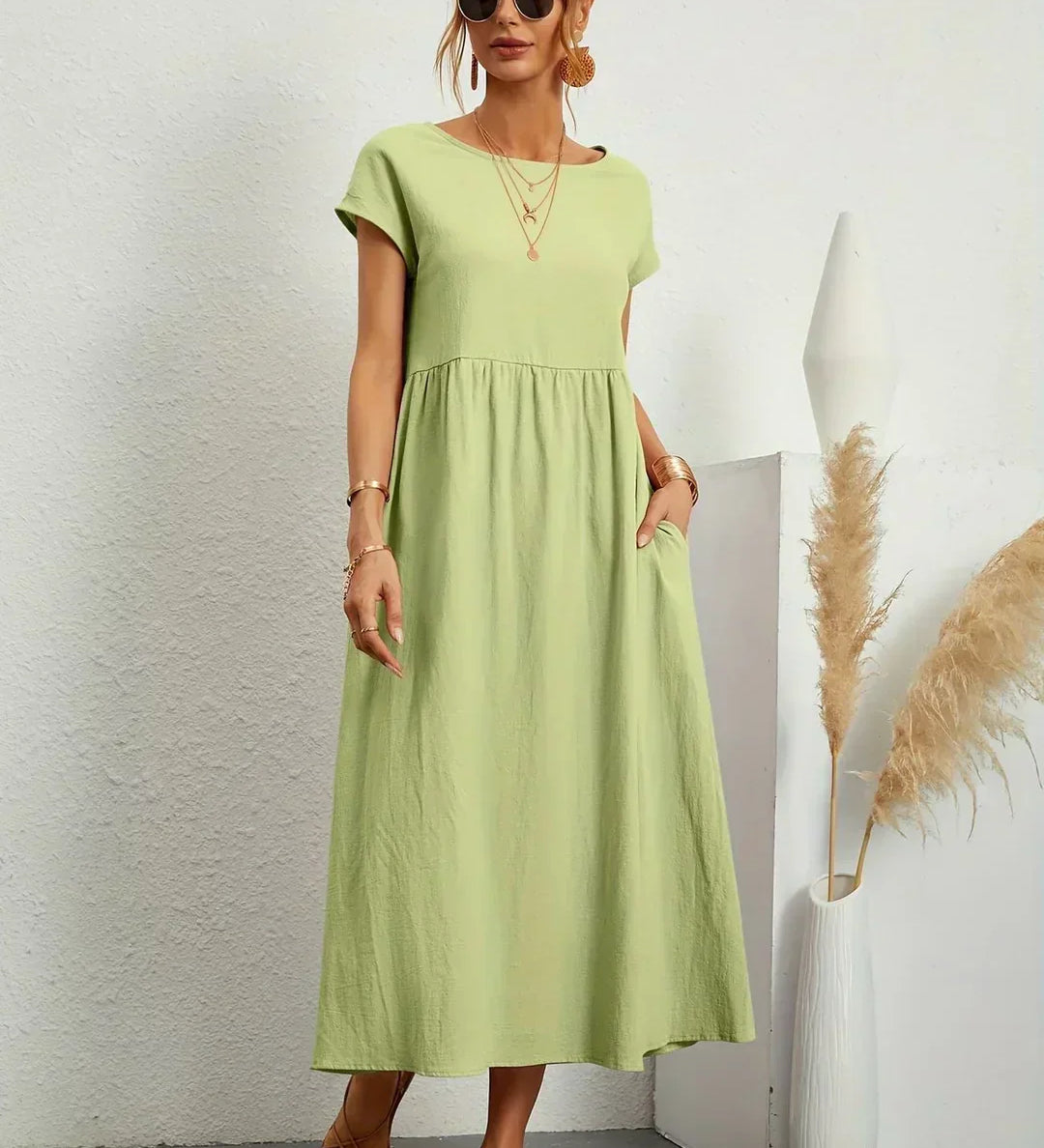 Lucia | Vestido de Algodão com Elegância Descomplicada