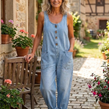 Lora™ - Macacão Denim Estilo Vintage