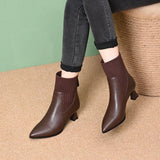 Clara - Botas couro plataforma