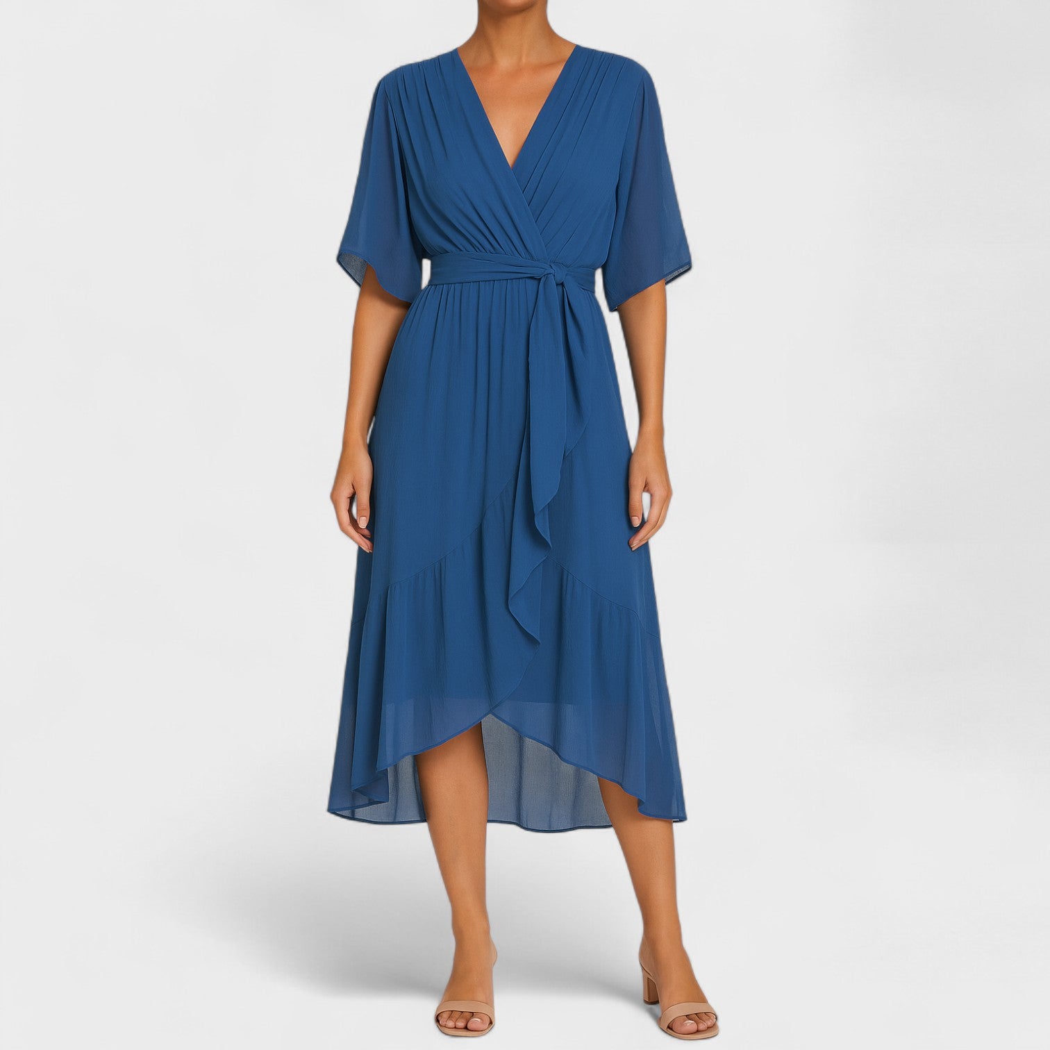 Mónica - Vestido elegante com cintura