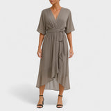 Mónica - Vestido elegante com cintura