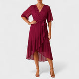 Mónica - Vestido elegante com cintura