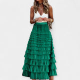 Inês - Saia Boho com Acabamento de Cetim