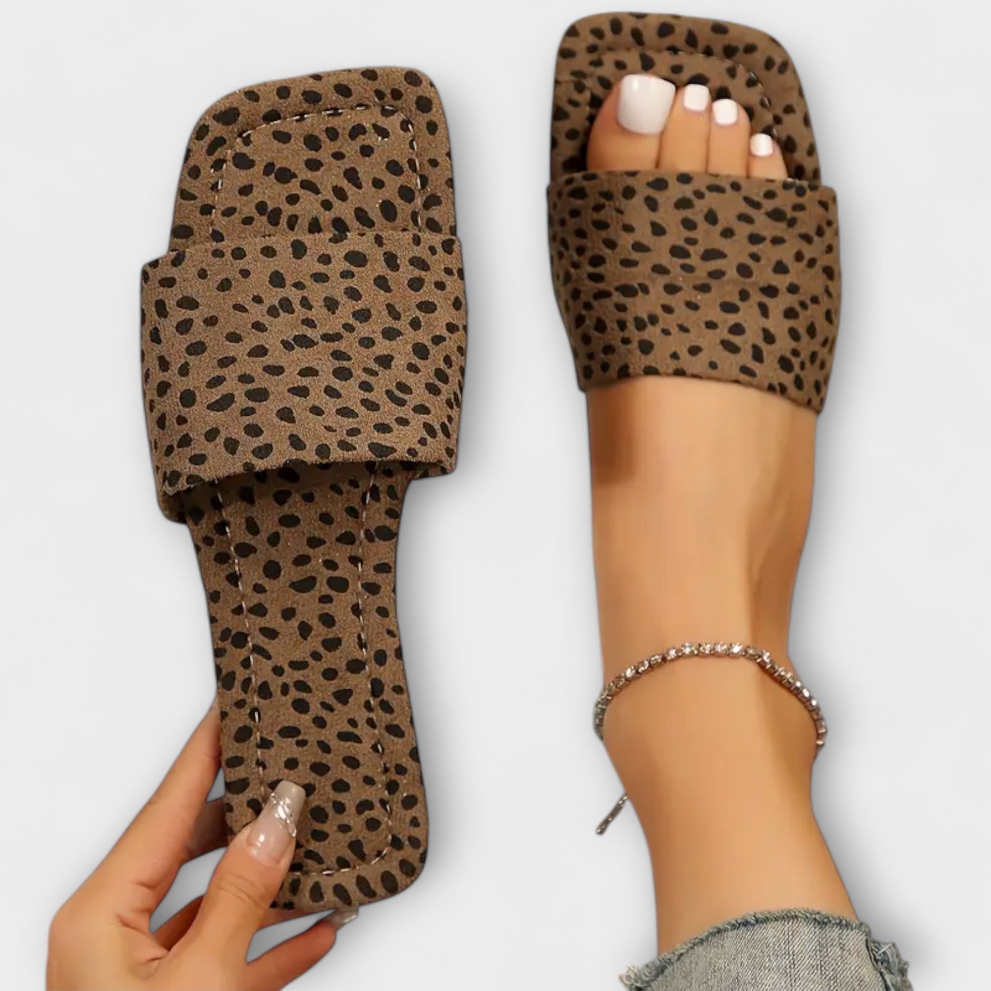 Elisabete - Sandálias leopardo