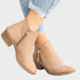 Luísa - Botas de couro com salto