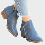 Luísa - Botas de couro com salto
