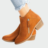 Luísa - Botas de couro com salto