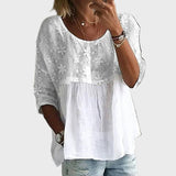 Cristina - Blusa branca adornada
