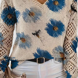 Catarina - Camisola de malha floral