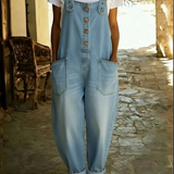 Lora™ - Macacão Denim Estilo Vintage