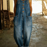 Lora™ - Macacão Denim Estilo Vintage
