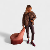 Rosa - Casaco padrão leopardo